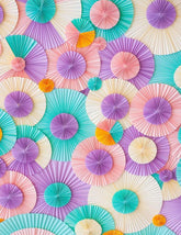 Pinwheel Rosettes Green Purple And Champagne Photography Backdrop Shopbackdrop